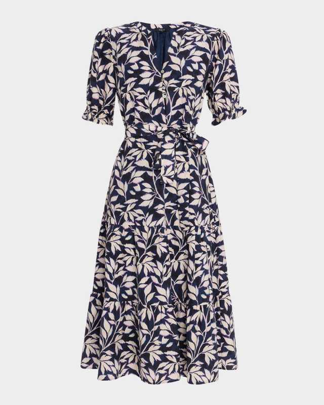 Eliana Tiered Midi Shirtdress